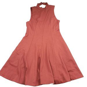 Free People Womens XS Dress Layla Fit & Flare Burgandy Red Pocket‎ Halter